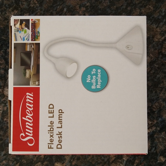 White Flexible LED Desk Lamp Sunbeam ONE New in Box - Picture 5 of 5